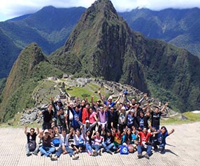 people group on machu picchu